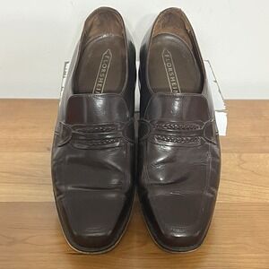 Florsheim FLS Shoes Mens 7 D Penny Loafers Slip On Flats 33550 Brown Leather